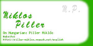 miklos piller business card